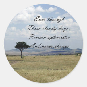 be optimistic classic round sticker
