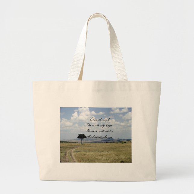 be optimistic large tote bag (Front)