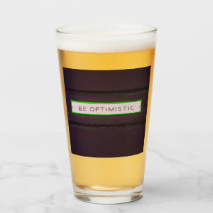 Be Optimistic Positive Words Rustic Look Glass