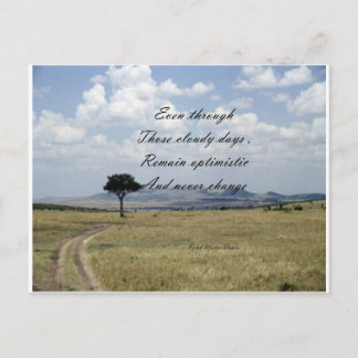 be optimistic postcard