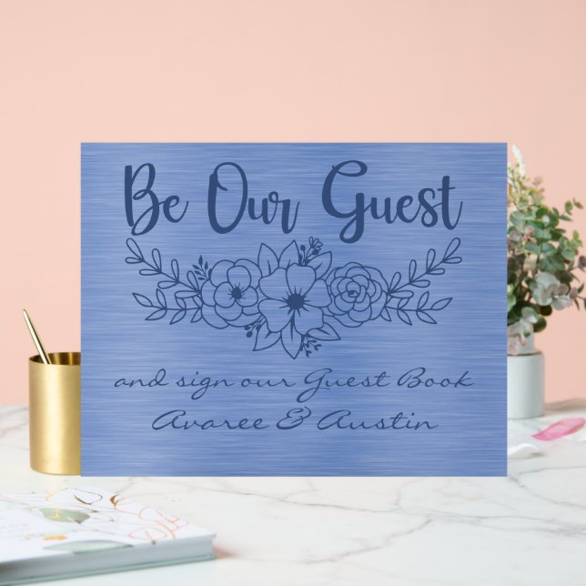 Be Our Guest and Sign Our Guestbook Blue Wedding (Wedding)