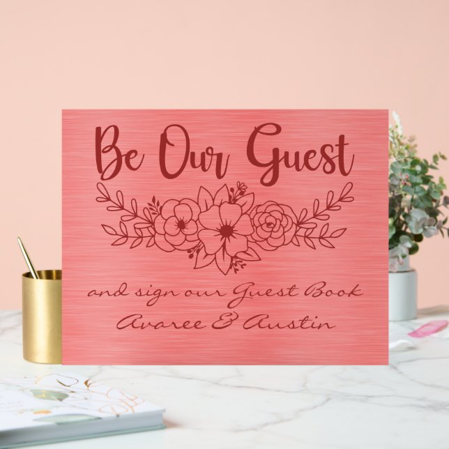 Be Our Guest and Sign Our Guestbook Red Wedding (Wedding)