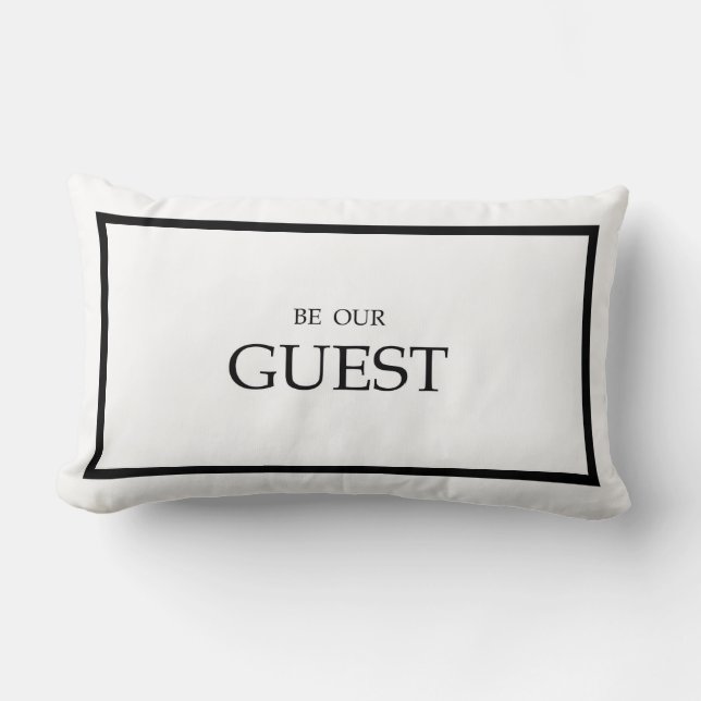 Be Our Guest Bedroom Throw Pillow (Front)