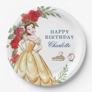 Be Our Guest Belle Birthday Paper Plate