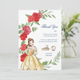 Be Our Guest Belle Birthday Thank You Save The Date