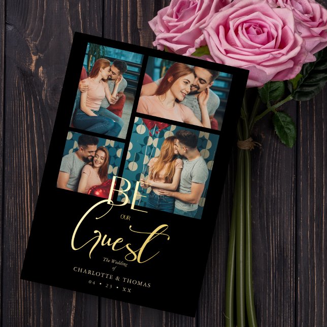 Be our Guest Black Fancy Collage Wedding 4 Photos (Creator Uploaded)