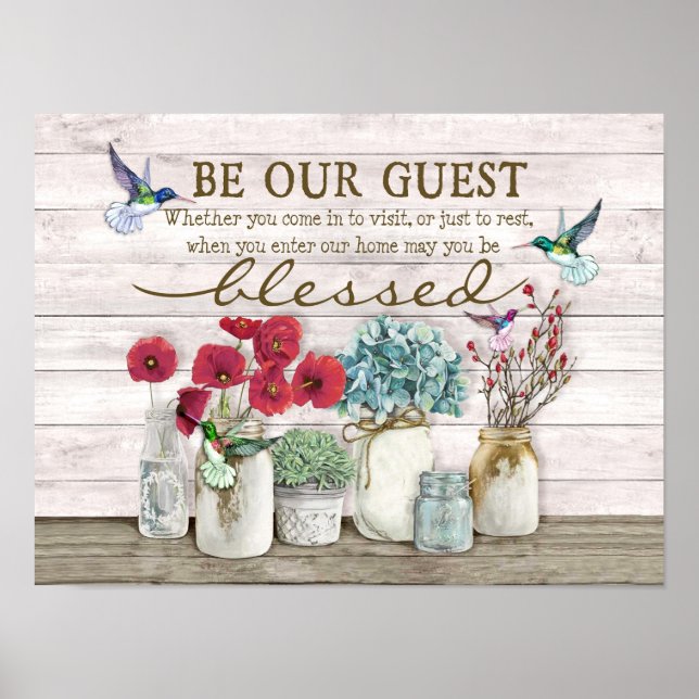 Be Our Guest Hummingbird Poster (Front)