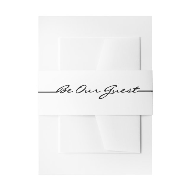"Be Our Guest" Invitation Belly Bands Invitation Belly Band (Front Example)