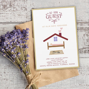 Be Our Guest   New Home Announcement Card