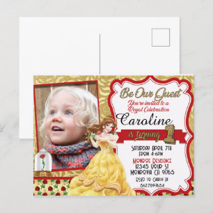 Be our Guest Princess First Birthday Invitation