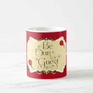 Be Our Guest Red Rose Sparkle Coffee Mug