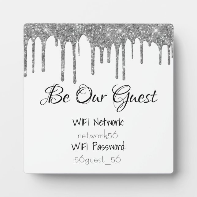 Be Our Guest WIFI information Password Wedding Plaque (Front)