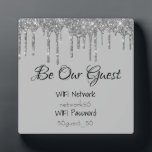 Be Our Guest WIFI information Password Wedding Plaque<br><div class="desc">This design was created though digital art. It may be personalized in the area provided by changing the photo and/or text. Or it can be customized by choosing the click to customize further option and delete or change the colour the background, add text, change the text colour or style, or...</div>
