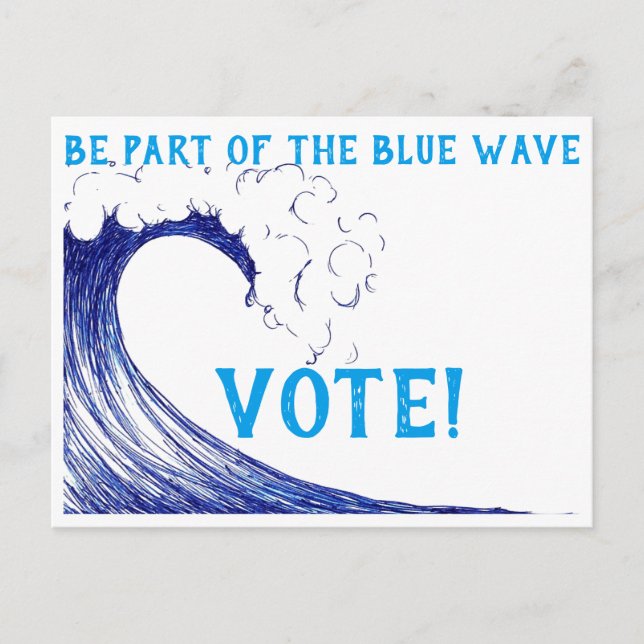 Be Part of the Blue Wave 2020 Postcard (Front)