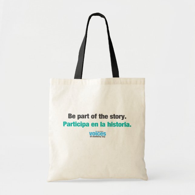 Be part of the story bilingual tote (Front)