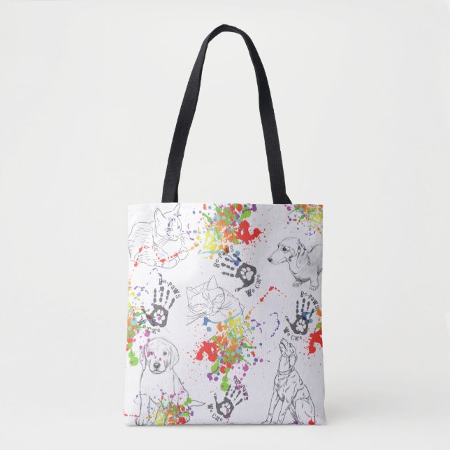 Be-Paws We Care Tote Bag (Front)