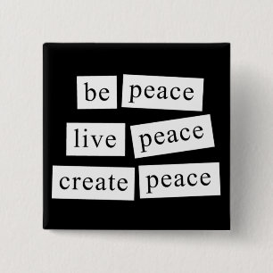 Be Peace 2 Inch Square Button