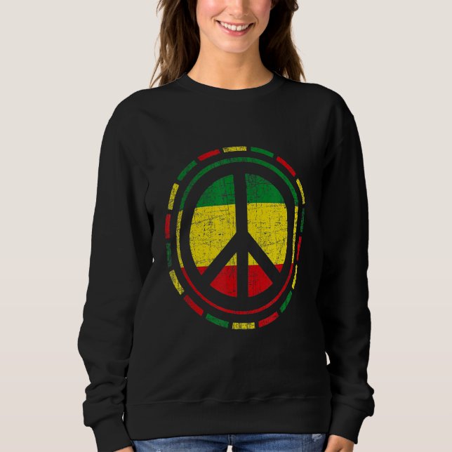 Be Peaceful Rasta Colours Sweatshirt (Front)