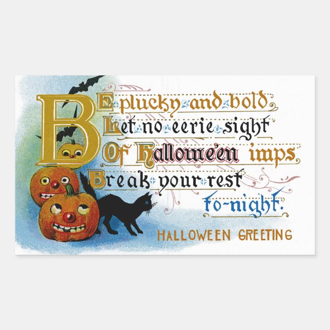 Be Plucky and Bold at Halloween Sticker (Front)