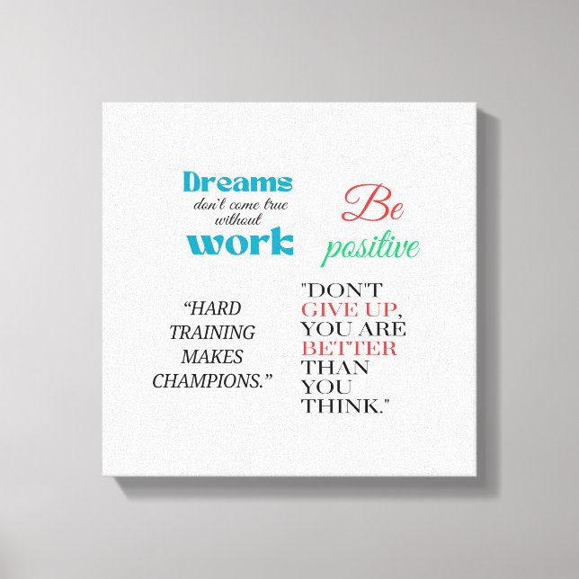 be positive canvas print (Front)