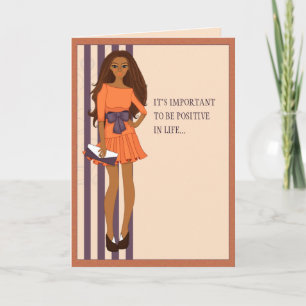 Be Positive   Cute Birthday Card For Friend