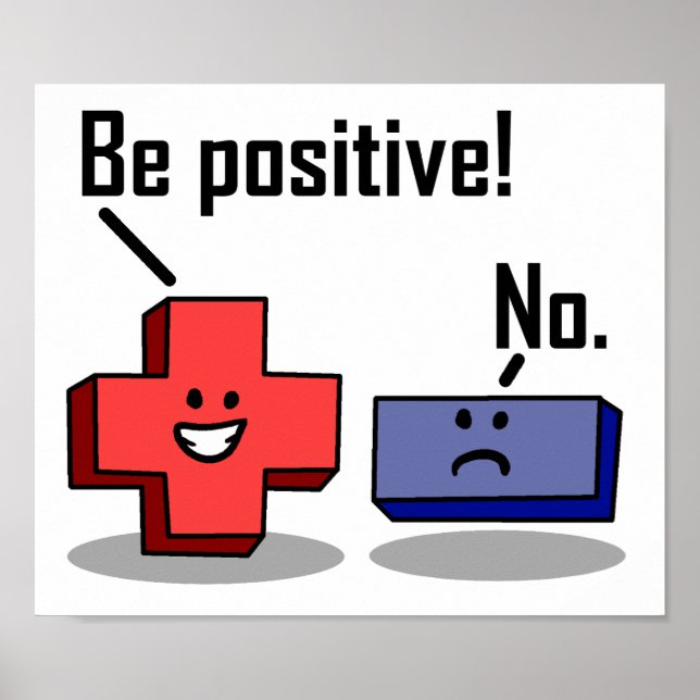 Be Positive Funny Poster (Front)