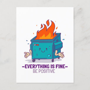 Be positive inspirational postcard