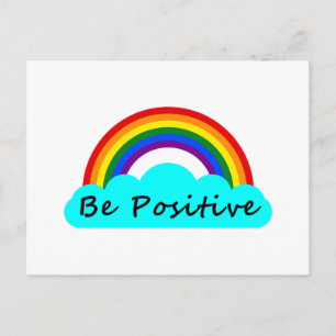 Be Positive - LGBT Rainbow Postcard