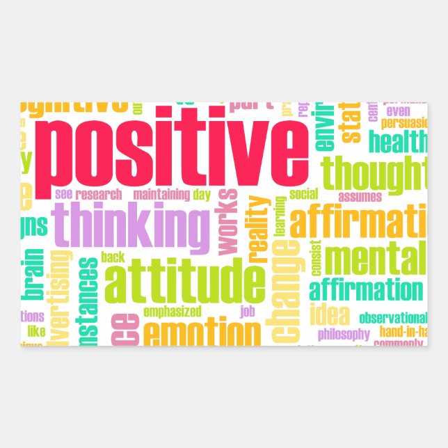 Be Positive! Stay Positive! Sticker (Front)