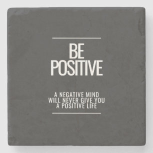 Be Positive Stone Coaster