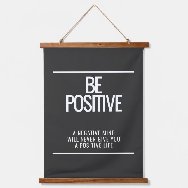 Be Positive Wall Tapestry  (Front)