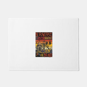 Be Powerful Beautiful Brilliant Halloween Mushroom Doormat