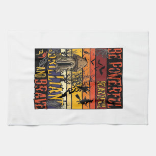 Be Powerful Beautiful Brilliant Halloween Mushroom Kitchen Towel