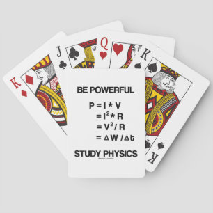Be Powerful (Power Equations) Study Physics Playing Cards
