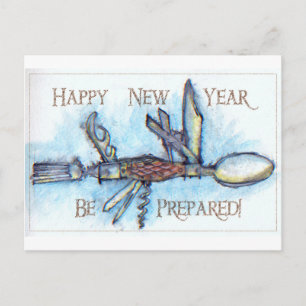 Be Prepared for New Year Holiday Postcard
