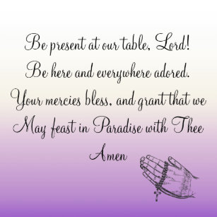 Prayer For Meal Gifts On Zazzle Ca
