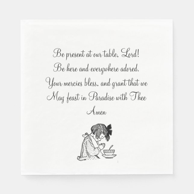 Be Present At Out Table Prayer and Child Napkin (Front)