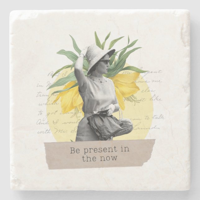 "Be present in the now" coaster (Front)