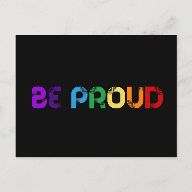 Be proud LGBT Gay pride Postcard (Front)