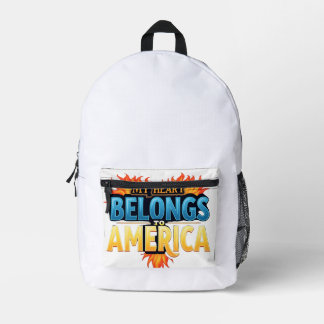 Be Proud of America – Stand Tall, Shine Bright" Printed Backpack
