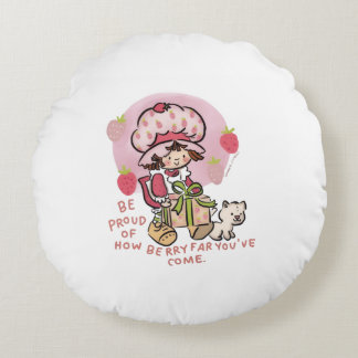Be Proud of How Berry Far You’ve Come – Strawberry Round Pillow
