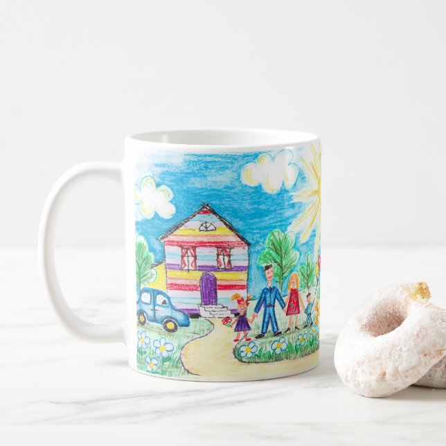 Be proud of your child add artwork to this cute coffee mug (With Donut)