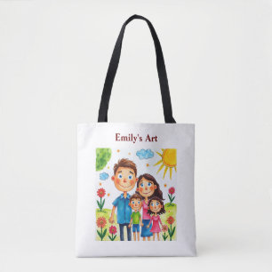 Be proud of your child add artwork to this cute tote bag