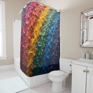 Be proud rainbow shower curtain