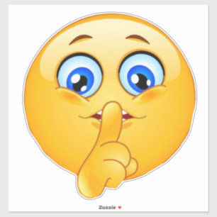Be quiet Emoji Funny sticker