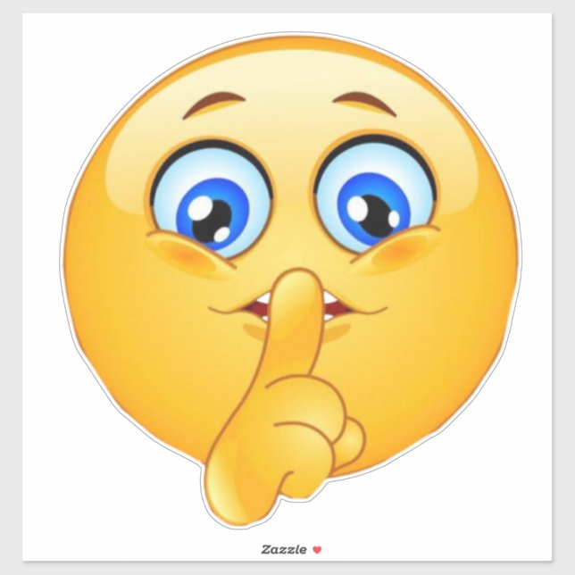 Be quiet Emoji Funny sticker (Sheet)