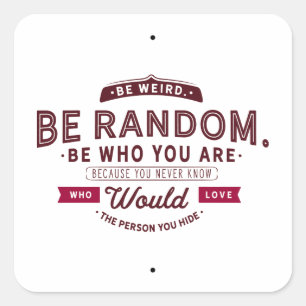 Be Random Gear Sticker