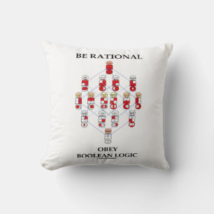 Be Rational Obey Boolean Logic Hasse Diagram Throw Pillow