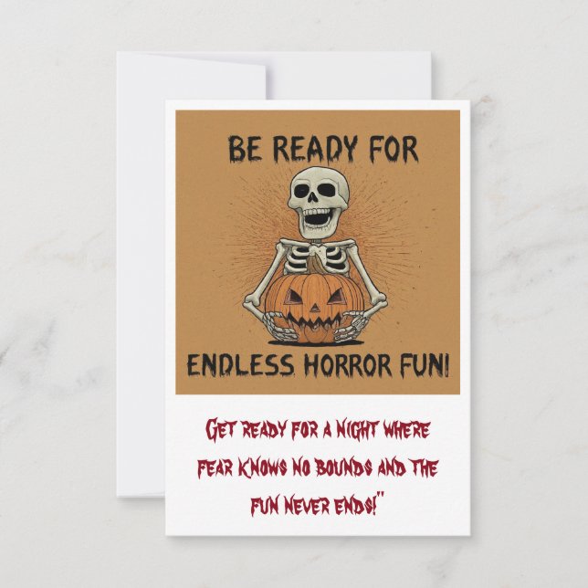 "Be ready for Endless horror fun" (Front)