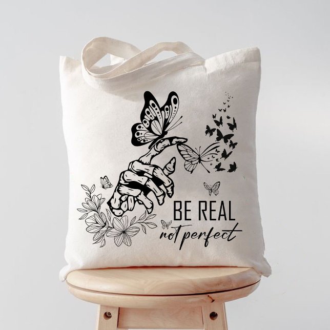 Be Real Not Perfect , teacher appreciation gifts Tote Bag (be real not perfect tote bag, gift for teacher, teacher tote bag,teacher appreciation gifts,teacher )